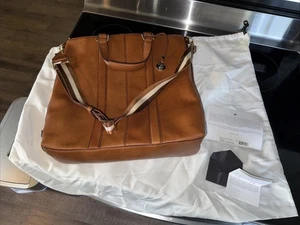 Cognac vintage in pelle di ciottoli Brahmin Newbury Lyle - Foto 1 di 14