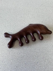 Ergonomic Dolphin Scalp Massager In Sandalwood Relieve And Promote Relaxation - Picture 1 of 4