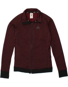 ADIDAS Womens Loose Fit Tracksuit Top Jacket UK 6 XS Burgundy Polyester BC03 - Picture 1 of 3
