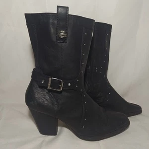 Harley Davidson Size 8 Women’s Studded Biker Boots D84818 US - Picture 1 of 24