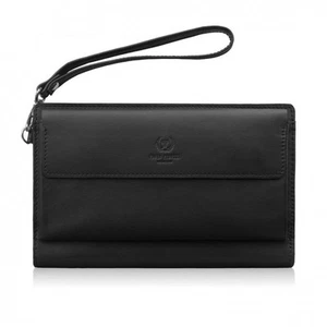Herren Lederhandtasche elegant schwarz Paolo Peruzzi AL-26-BL - Bild 1 von 16