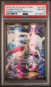 2016 Pokemon Mewtwo EX Full Art XY125 Black Star Promo Super Premium Coll. PSA 8 - Bild 1 von 2