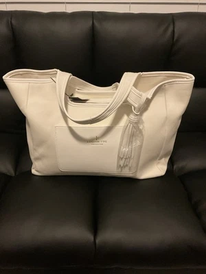 LONDRES OTOÑO MUJER HARIGOLD BOLSILLO LONA BLANCO TOTE Foto 1 de 4