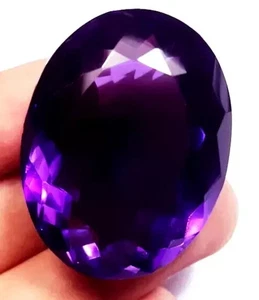 78 Ct Excellent Purple Amethyst Oval Cut Certified Loose Gemston - Picture 1 of 4