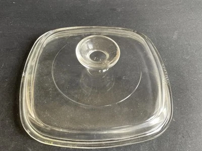 Pyrex Clear Glass Lid A 7 C Fits Corning Casseroles  A-1-b, A 1 1/2-b. A 1  3/4” - Image 1 of 2