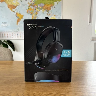 ROCCAT SYN MAX AIR, Over-ear Gaming Headset Bluetooth Schwarz 3D Audio NEU & OVP - Image 1 of 4