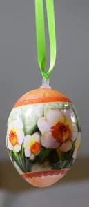 Decoración, huevo de Pascua, huevo, flores, plástico - Imagen 1 de 1