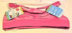 Hanes Girls 2pk Bandini Bra SMALL PINK CAMOUFLAGE Pattern & WHITE New with Tags - Picture 1 of 11