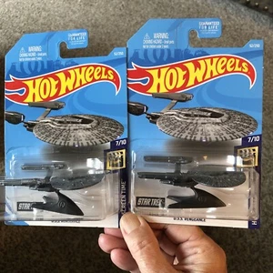 TWO 2017 Hot Wheels 52/250 HW Screen Time- Star Trek U.S.S. VENGEANCE 7/10 New - Picture 1 of 6