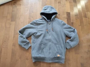 Buffalo David Bitton Mens XL Gray Sherpa Lined Hoodie Hooded Jacket - Picture 1 of 17
