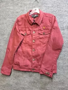 Giacca camionista denim foglia nera casual invecchiata - Foto 1 di 6
