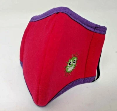 Máscara facial reutilizable lavable con cubierta bucal púrpura fuxia púrpura para niños jóvenes Foto 1 de 4