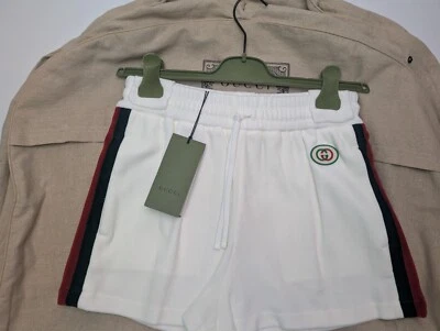 NEVER WORN NEW WITH TAGS GUCCI JERSEY WOMENS WHITE SHORTS SIZE SMALL - Image 1 of 4