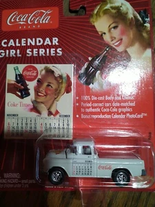 Johnny Lightning 1:64 scale 1955 Chevy Cameo, white, Coca-Cola Calendar series - Picture 1 of 1