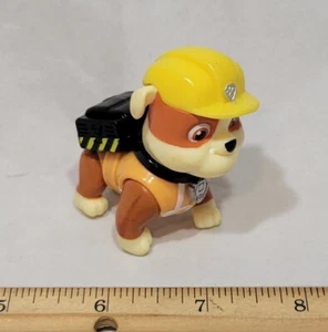Paw Patrol Rubble Dog Construction Worker Helmet Collectible Toy 2" Var. 2 - Picture 1 of 1