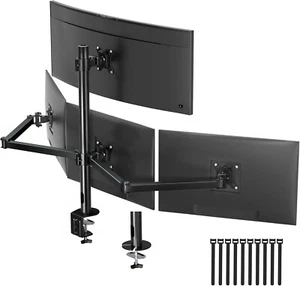 Quad Monitor Mount for 17-32 Inch – Heavy Duty Fully Adjustable 4 Monitor Stand - Picture 1 of 8