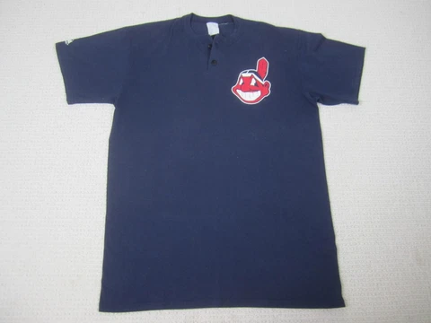 VTG Cleveland Indians Shirt Adult Medium Blue #11 Guardians MLB Baseball Jersey Cover