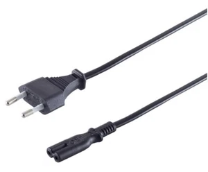 Netzkabel Stromkabel 2 Pin Eurostecker auf C7 Buchse Euro-Netzkabel 1,5m 2m 3m - Afbeelding 1 van 2