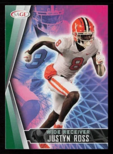 2022 SAGE #139 Justyn Ross Green Clemson Tigers Football Card - Picture 1 of 2