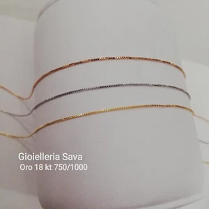 🆕 Bellissimo Bracciale a Scelta Maglia Veneziana cm 18.5 in oro 750 18 kt  - Bild 1 von 10