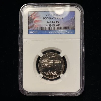 Bombay Hook NP 2015 D National Park Quarter NGC MS 67 PL Proof Like Rare - Image 1 of 2