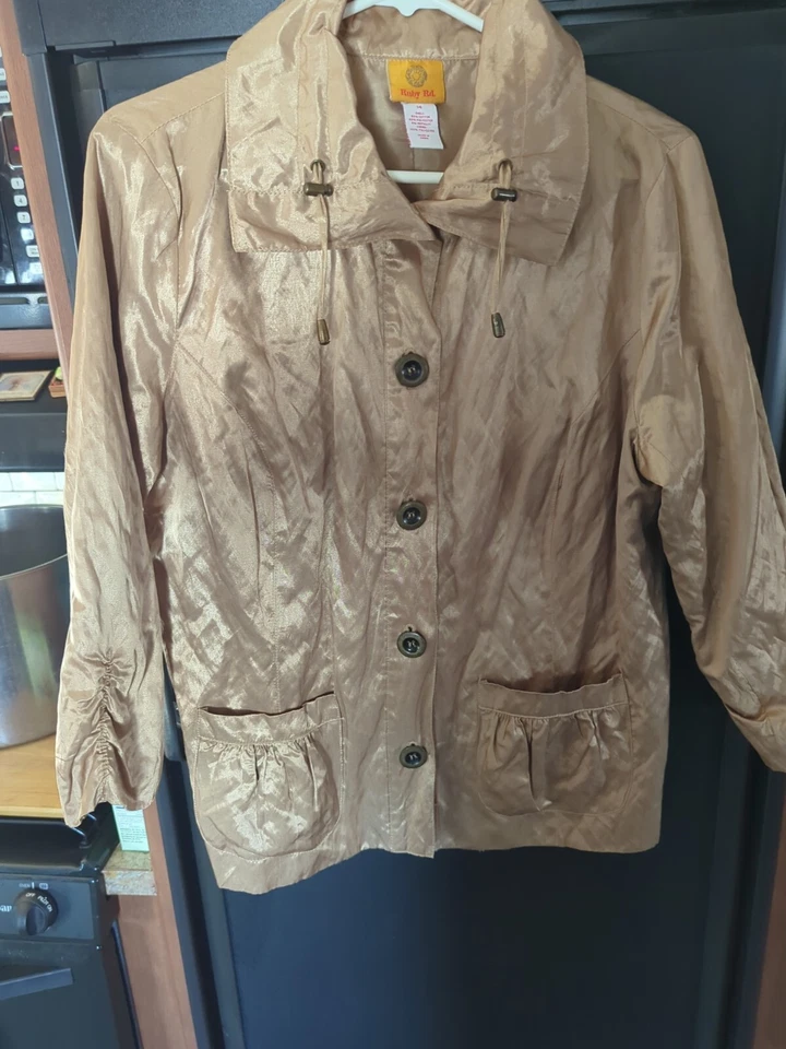 Ruby Road Metallic Gold Button-up Jacket - Image 1 of 4