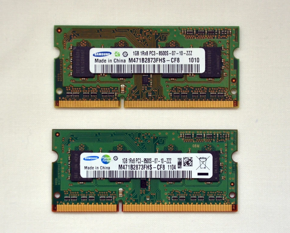 Samsung 2GB (2x1GB) M471B2873FHS (PC3-8500S DDR3-1066Mhz) Memory Laptop RAM (03) - Image 1 of 1