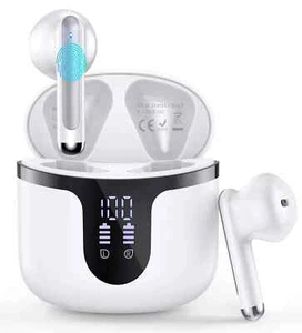 Bluetooth Headset 5.3 TWS Wireless Earphone Earbuds Headphones Stereo Waterproof - Picture 1 of 7