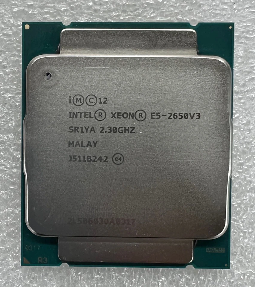 Intel Xeon E5-2650 V3 10 core 20 threads 2.30GHz 105W LGA-2011-3 CPU processor - Image 1 of 1