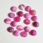 Perles rondes d'agate rayées de rose rose CABOCHON 20 pièces/lot en gros