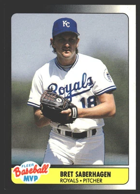 Bret Saberhagen #32 1990 Fleer Baseball MVPs Kansas City Royals - Image 1 of 2