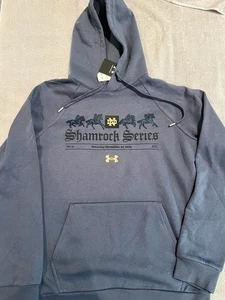 NOTRE DAME HOODIE SWEATSHIRT SMALL SHAMROCK SERIES UNDER ARMOUR NY YANKEES 2024 - Picture 1 of 5
