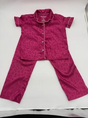Girls 2-Peice Juicy Couture Button Up Satin PJ Size 4 - Image 1 of 4
