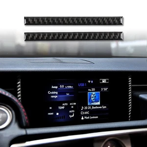Carbon Fiber Navigation Strips Trim Cover Fit Lexus IS250 IS350 2014-2018 2015 - Picture 1 of 6
