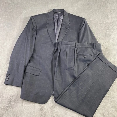 JOS A BANK Signature Collection Mens Plaid Wool Suit Jacket Pants 43R - Image 1 of 4