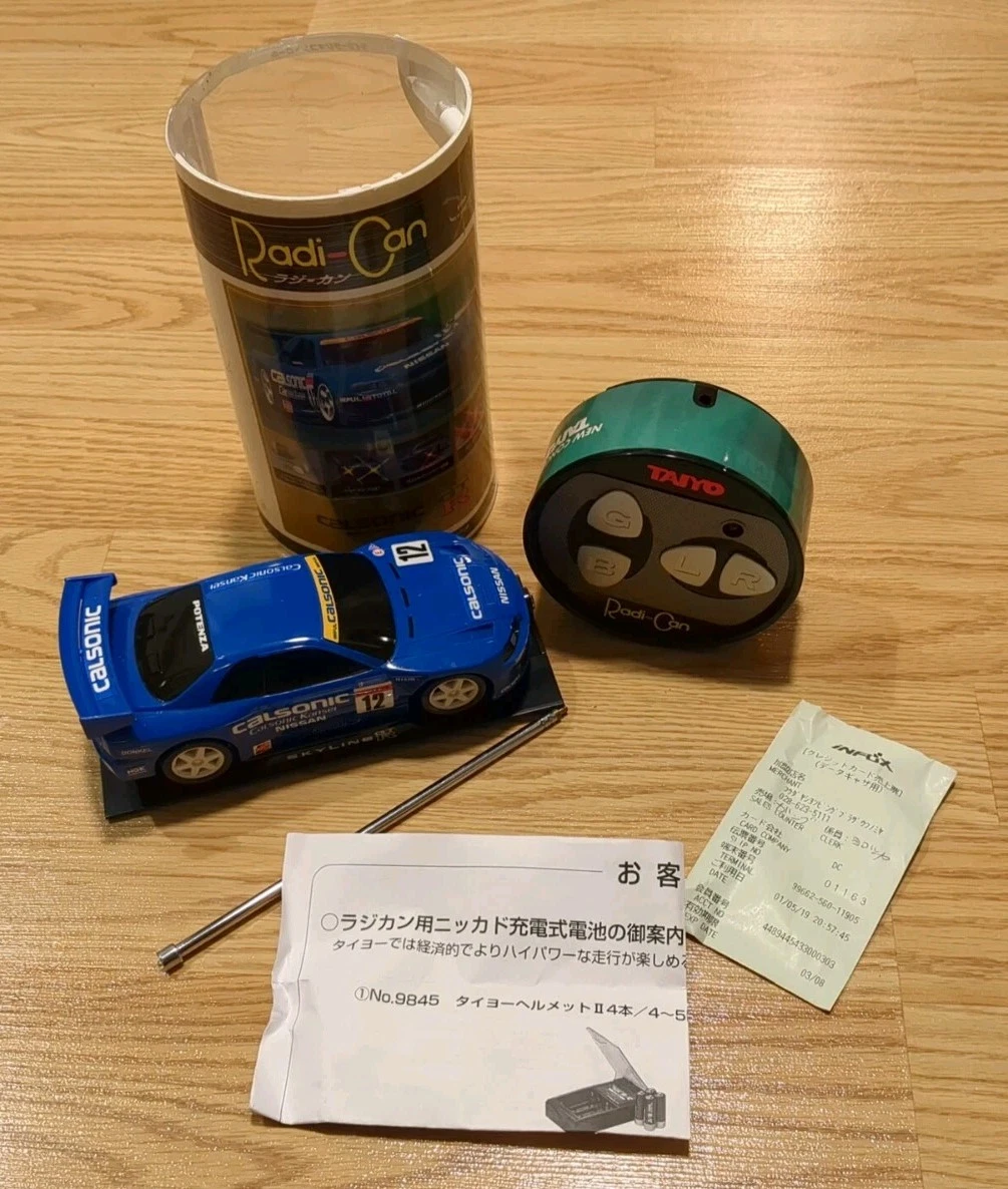 TAIYO タイヨー ラジカン GTR スカイライン ラジコン skyline TAIYO R/C Car Radi-Can Calsonic Nissan Skyline GT-R R34 Blue 1:32