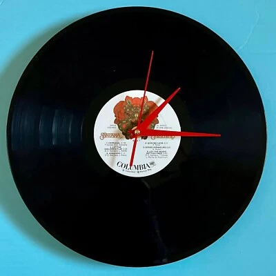 Santana “Festival” Upcycled 12” Vinyl Record Rock Clock - Image 1 of 3