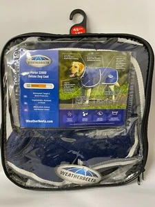 Weatherbeeta Parka 1200D Deluxe Dog Coat, Medium Warmth, Navy/Grey, Size 18" NEW - Picture 1 of 3