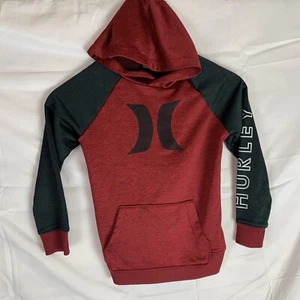 Hurley Pullover Hoodie Youth Size 7 Nike Dri-Fit Boys Red Black Kids - Picture 1 of 10