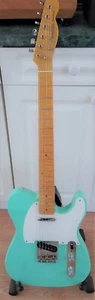 Seafoam Green Telecaster w/ Hot Fender Pickups, Highly Figured Maple Neck & HSC - Picture 1 of 11