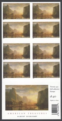 2008 US Scott#4346a 42c American Treasure Albert Bierstadt Booklet of 20 MNH - Image 1 of 2