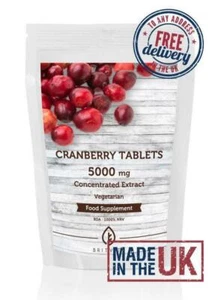 Cranberry Juice 5000mg Extract Salicylic Acid Tablets GB BritVits - Picture 1 of 12