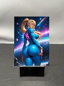 Samus Aran Metroid Waifu Anime Custom Art Trading Card NSFW AVAILABLE W5185 - Picture 1 of 2