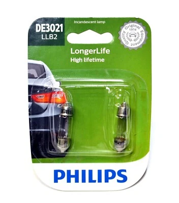 Philips LongerLife DE3021 3W Dos Bombillas Paso Puerta Luz Recambio Stock Luz - Image 1 of 4