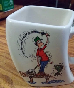 Fishing Mug (Odd shape)The Results of Overcast Created by Golf Gifts Inc 1992 - Picture 1 of 5