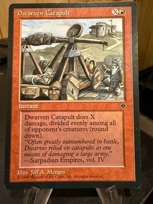 MTG Magic the Gathering Fallen Empires Dwarven Catapult - Image 1 of 2
