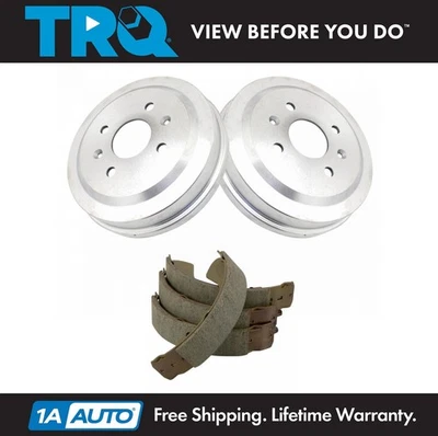 TRQ Rear Brake Shoe & Drum Kit Fits 05-11 Chevrolet Aveo 07-11 Aveo5 13-19 Spark - Image 1 of 4