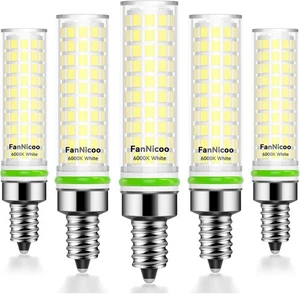 E12 LED Bulb 100w Equivalent 1200lm 6000K Led Candelabra Bulbs Cool Daylight Whi - Picture 1 of 8