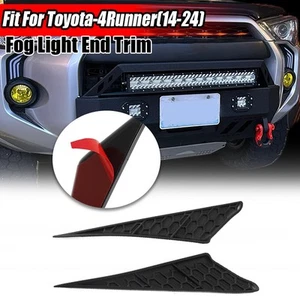 2 piezas parachoques delantero luz antiniebla extremo adorno rayas moldura para Toyota 4Runner 2014~2024 - Imagen 1 de 14