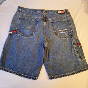 Vintage Tommy Hilfiger Jeans Shorts Herren 40 Denim Skate Baggy Carpenter 90s Logo - Bild 1 von 9